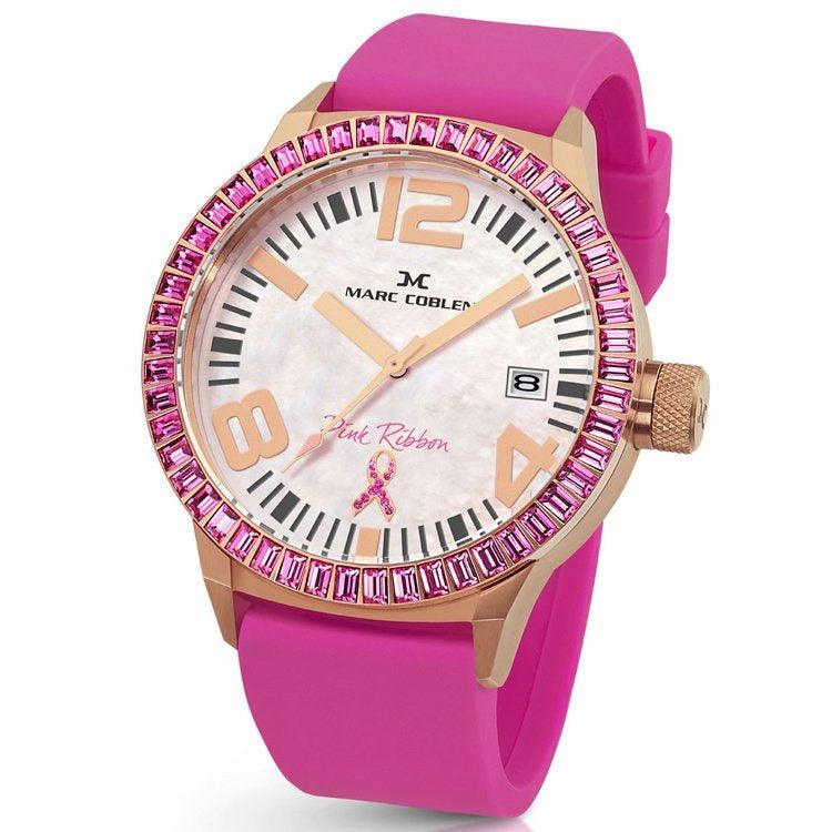 Marc Coblen MC45PR2 Pink Ribbon Rose Watch 45mm