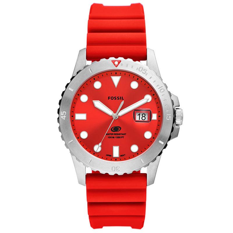 Fossil Men s Watch Blue Dive Red FS5997 42mm