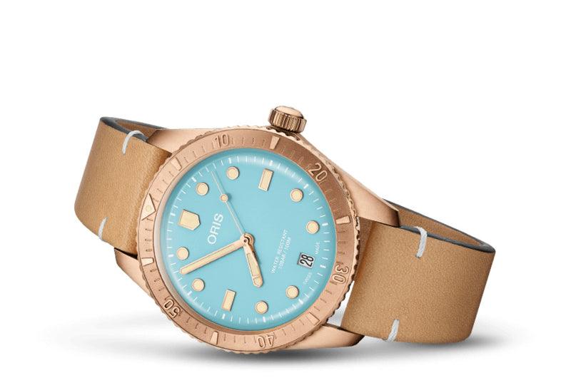 Oris Divers Sixty Five Cotton Candy Bronze Blue Unisex Horloge 38mm