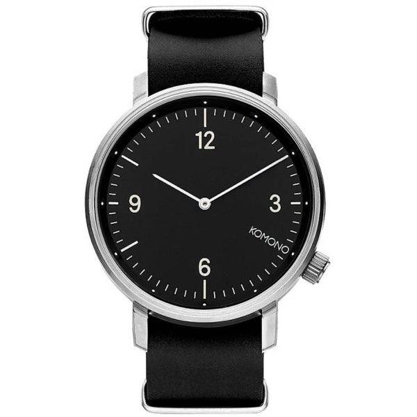 Komono Magnus II Black Silver Men s Watch 44mm