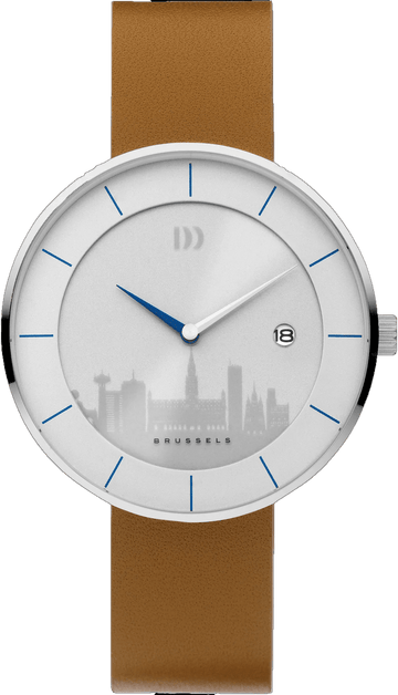 Danish Design Studio Globe Silver Camel Solar London Skyline Herenhorloge 41mm Staal 11 B1 01 LDN