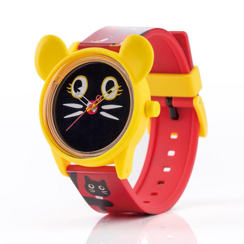 LEITMOTIV X Q&Q Smile Solar Design - Duurzaam Horloge Kat & Muis - 42mm - horlogeoutlet.nl