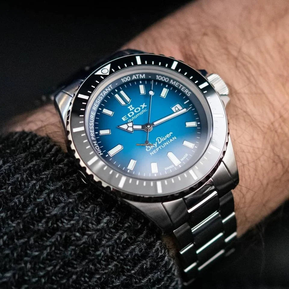 Edox Neptunian 80120 3NM BUIDN Skydiver Heren Duikhorloge 44mm