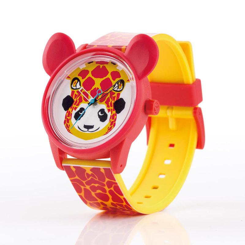 LEITMOTIV X Q&Q Smile Solar Design - Duurzaam Horloge Giraf & Panda - 42mm - horlogeoutlet.nl