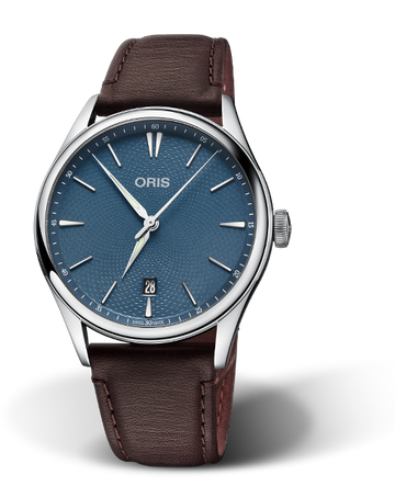 Oris Atelier Date Horloge met Bruine Band 40mm