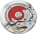 Mechanisch uurwerk van het Oris Dameshorloge 36,5 mm met Zwitserse precisie en rood rotorontwerp. Onderdeel van stijlvolle tijdwaarneming.
