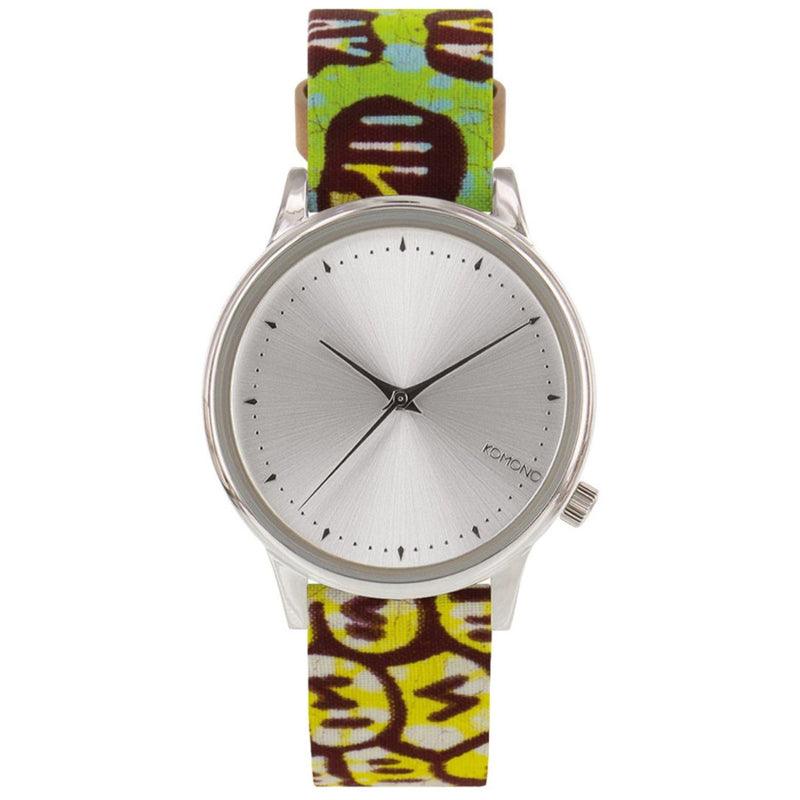 Vlisco x Komono Capsule Collection Estelle Silver Dameshorloge 36mm - horlogeoutlet.nl