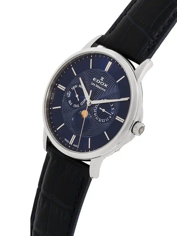 Edox Les Vauberts Les Bémonts Chrono Moon Phase 40002 3 BUIN Herenhorloge 42mm
