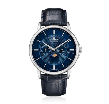 Edox Les Vauberts Les Bémonts Chrono Moon Phase 40002 3 BUIN Herenhorloge 42mm