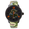 Tendence Gulliver Camouflage Horloge Green 10 ATM L - horlogeoutlet.nl