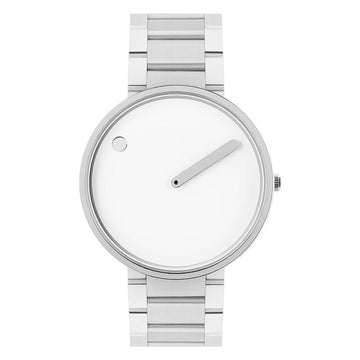 Picto 40mm Designhorloge - Staal Staal - horlogeoutlet.nl