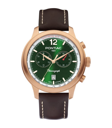 Pontiac Henry Chrono Groene Wijzerplaat 43mm