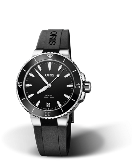 Oris Aquis Date Black Dial Dameshorloge 36,5mm 30ATM