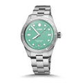 Oris Divers Sixty-Five Horloge 38mm met turquoise wijzerplaat en roestvrijstalen band. Unisex Swiss Made horloge, ideaal voor dames en heren.