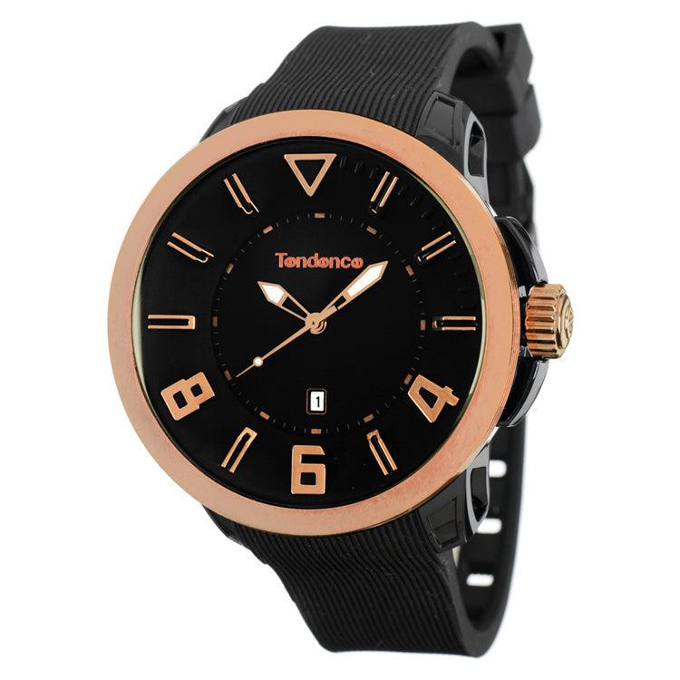 Tendence Gulliver Sport Rose Black 10ATM XXL - horlogeoutlet.nl