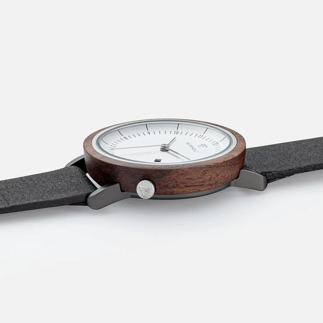 Kerbholz Carla Vegan Dameshorloge Walnut Black 36mm - horlogeoutlet.nl