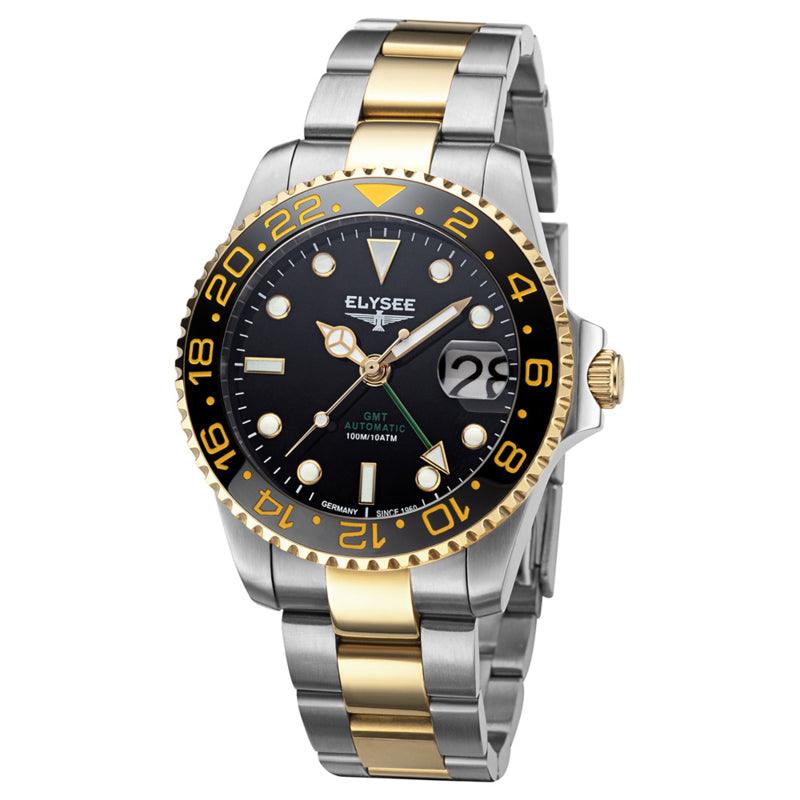 Elysee GMT Pro 80610 Automatic Ceramic Herenhorloge 40mm - horlogeoutlet.nl