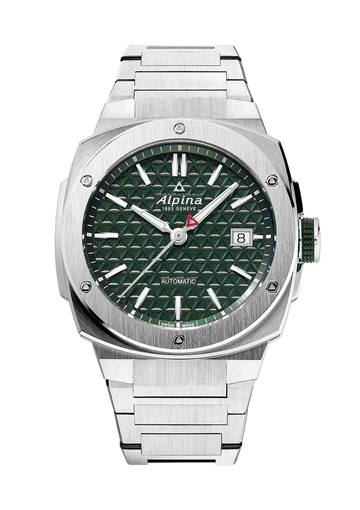 Alpina Automatic Green Dial Herenhorloge met Zwitsers uurwerk en 41mm roestvrijstalen kast. Luxe herenhorloge voor elke gelegenheid.