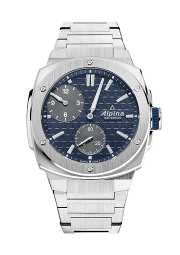 Alpina Alpiner Extreme Regulator herenhorloge 41mm met blauwe wijzerplaat, automatische Swiss made uurwerk en robuust stalen design. Luxe Alpina herenhorloge voor stijlvolle mannen.
