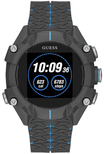 Stijlvol Guess Herenhorloge Grijs Resin Quartz - 41-45 mm