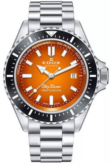 Edox Neptunian 80120-3NM-ODN Skydiver Heren Duikhorloge 44mm