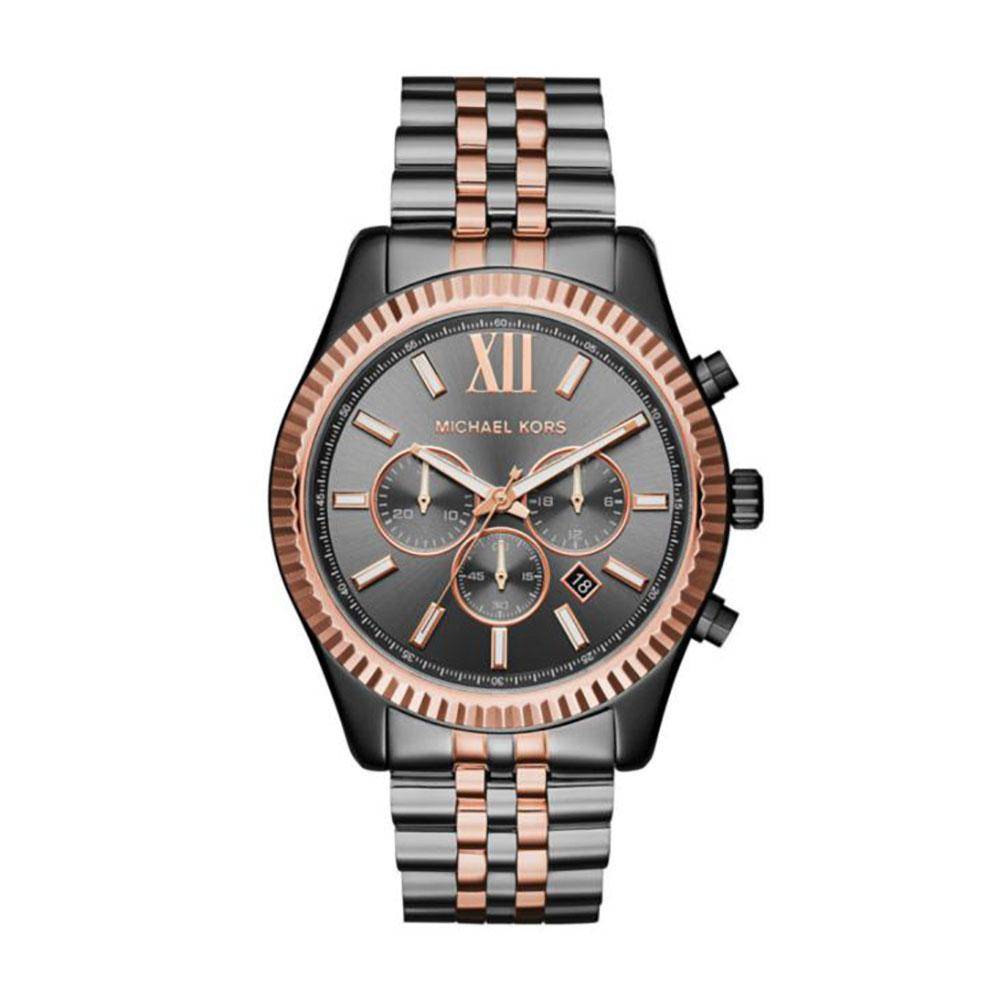 Exclusief Michael Kors Herenhorloge – Zwart RVS met Meerkleurige Band 41-45 mm