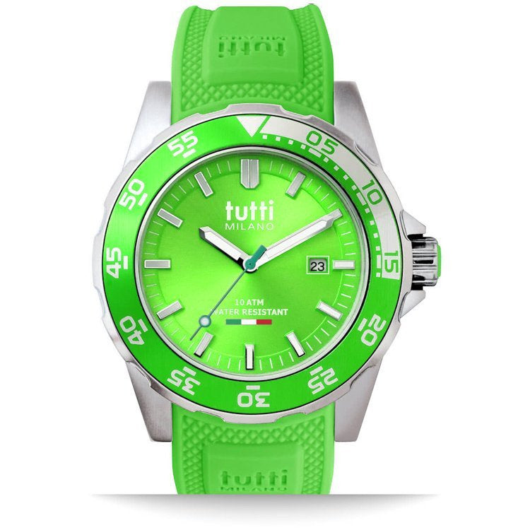 Tutti Milano Corallo Horloge Lichtgroen Large 42mm - horlogeoutlet.nl