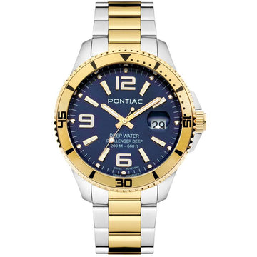 Pontiac Deep Water Swiss Made Bicolor Duikhorloge 20ATM 43mm - horlogeoutlet.nl