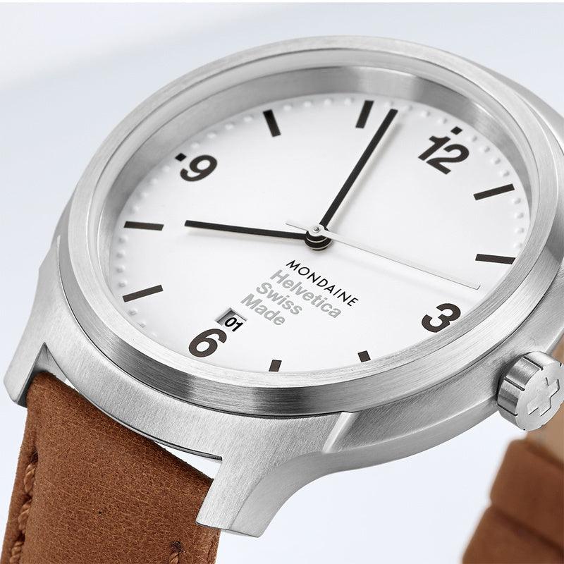 Mondaine Helvetica No.1 Bold Horloge 43 mm - horlogeoutlet.nl