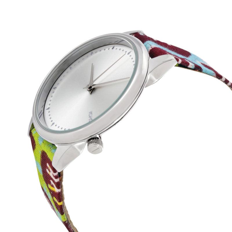 Vlisco x Komono Capsule Collection Estelle Silver Dameshorloge 36mm - horlogeoutlet.nl