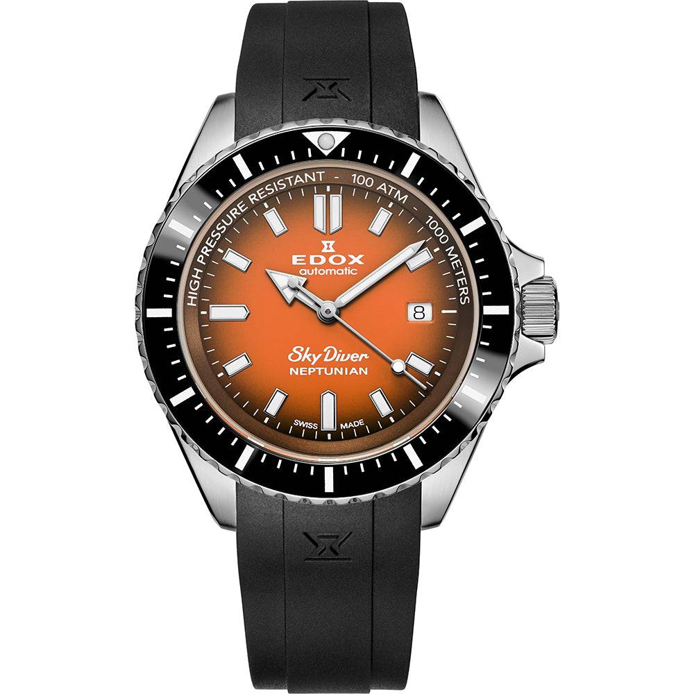 Edox Neptunian 80120-3NCA-ODN Skydiver Heren Duikhorloge 44mm