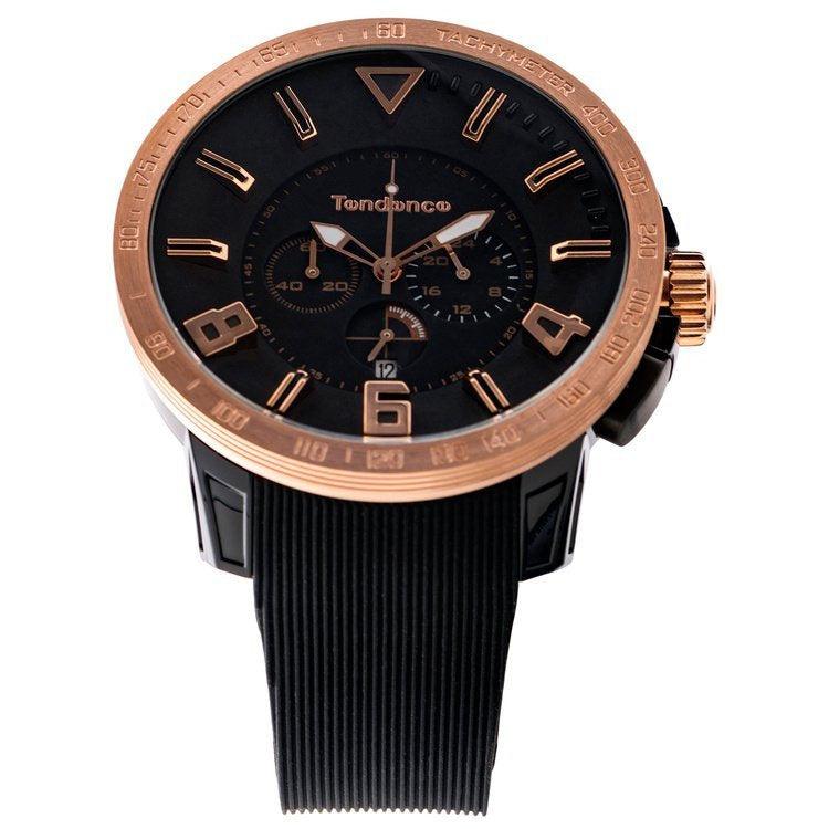 Tendence Gulliver Sport Chrono Black 10ATM XXL - horlogeoutlet.nl