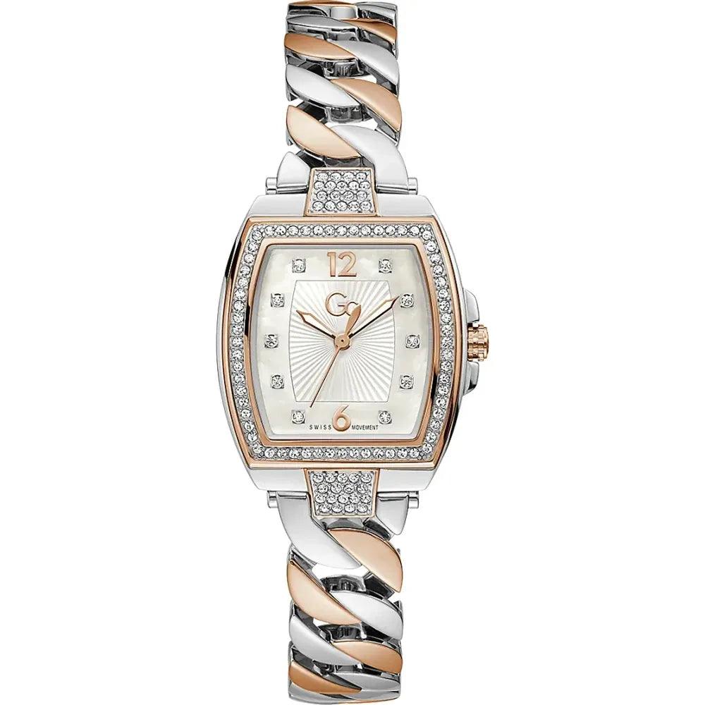 Gc:Guess Collection Z11002L1MF Couture Tonneau Swiss Made Dameshorloge 35mm - horlogeoutlet.nl