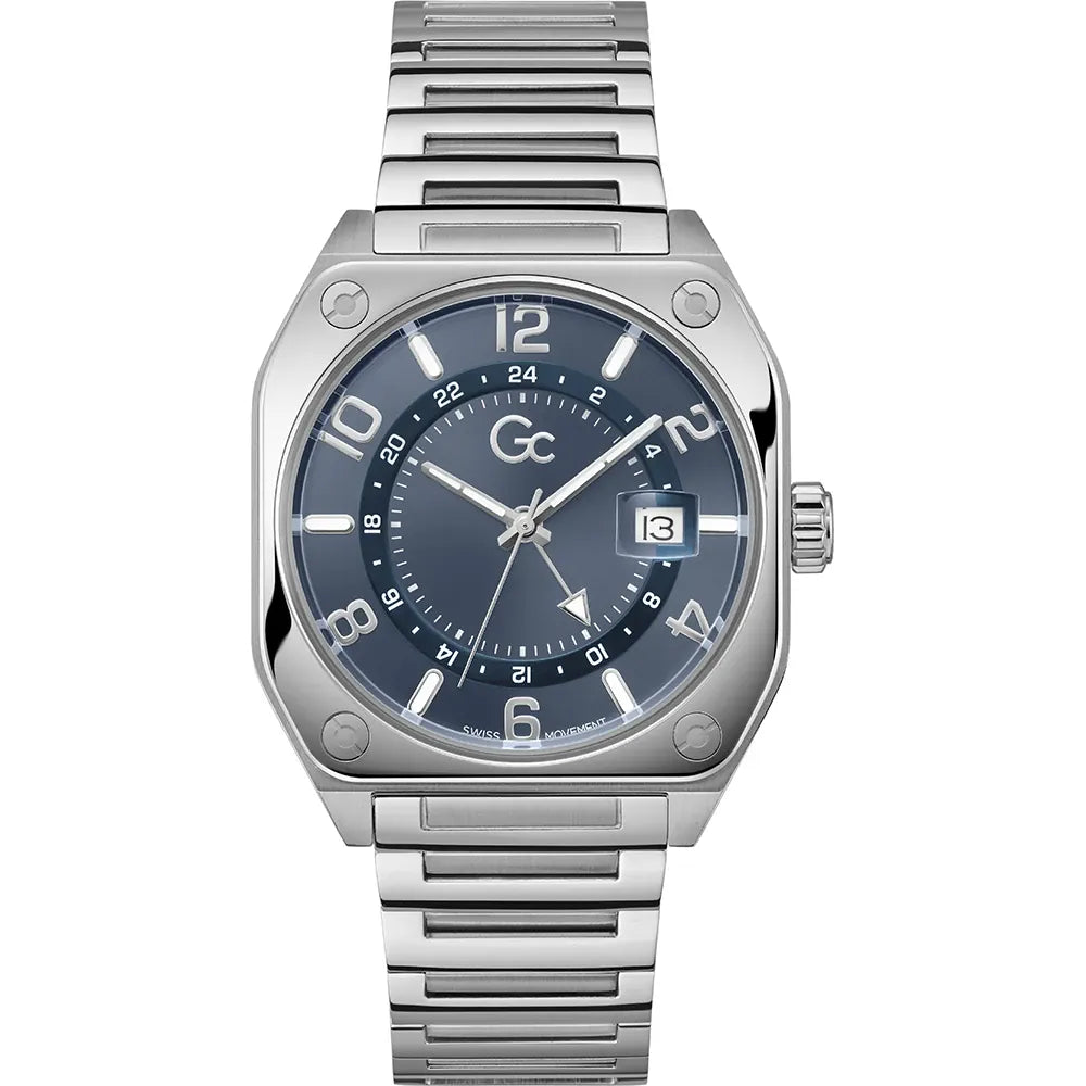 Gc: Guess Gc Airborne Swiss Made Herenhorloge 39mm Z16001G7MF