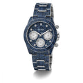 Guess Horloge GW0750L1 - Stijlvol indigoblauw dameshorloge van 38mm met RVS kast en band. Quartz uurwerk en waterdicht tot 5 ATM.