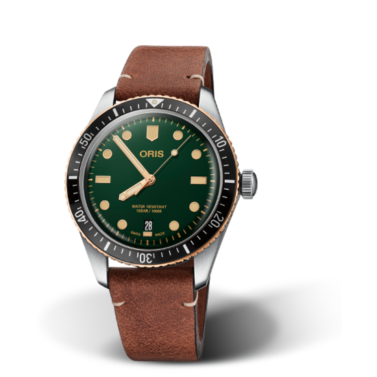 Oris Divers Sixty-Five 40mm Brown Strap